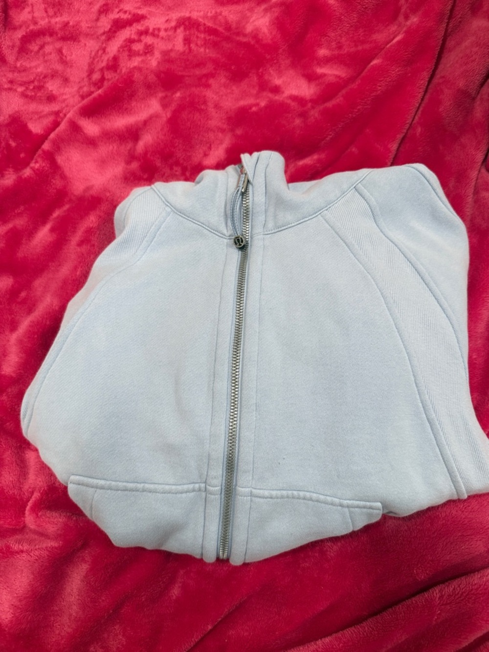 Light Blue Zip-Up Sweatshirt